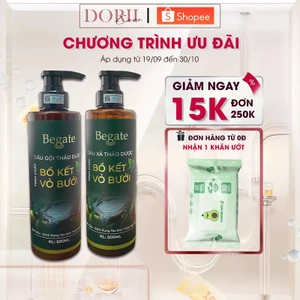 Dầu Gội Thảo Dược Bồ Kết, Vỏ Bưởi Sạch Gàu & Ngăn Ngừa Rụng Tóc Begate 500ml