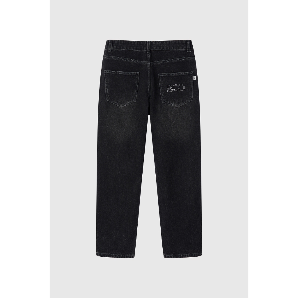 Quần Jeans Nam BOO Dáng Straight Thêu Logo Dễ Phối Đồ, Chất Liệu Cao Cấp