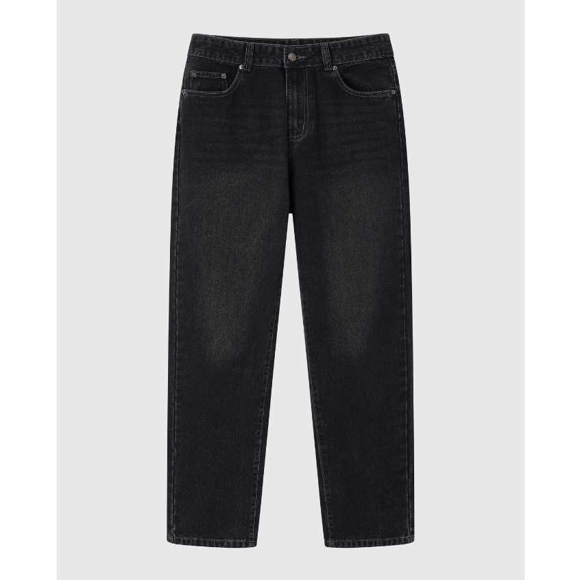 Quần Jeans Nam BOO Dáng Straight Thêu Logo Dễ Phối Đồ, Chất Liệu Cao Cấp