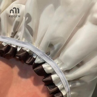 Mũ Nón Trùm Đầu Bằng Vải Satin - Mũ Chống Nước 2 Lớp Nhiều Hoạ Tiết Dễ Thương Co Giản Thoải Mái Bảo Vệ Tóc