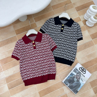 LT - Áo len nữ cộc tay dệt kim họa tiết, cổ bẻ len dày dặn free size 1301