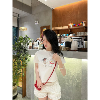 Áo Thun Nữ Mini Tee " I Love You " - Kraken Drk Hình In Nét Bút Chì Màu Cotton Co Dãn 4 Chiều