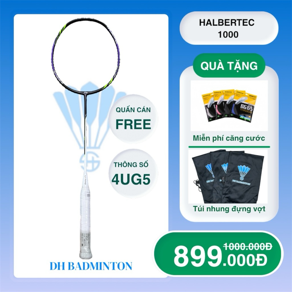VỢT CẦU LÔNG LINING HALBERTEC 1000 CHÍNH HÃNG. TẶNG KÈM QUẤN CÁN, BAO ...