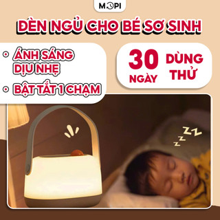 Đèn ngủ để bàn Mopi, đèn ngủ cho bé sơ sinh ánh sáng vàng, phủ sáng toàn phòng, giúp bé nhanh vào giấc