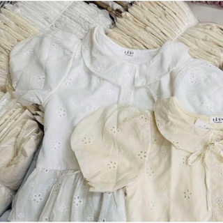 Áo sơ mi kiểu babydoll tay bí Sola chất vải boi họa tiết xinh xắn