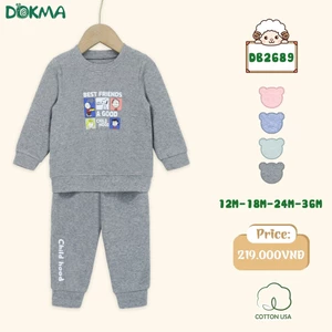 Bộ Dài Tay Mềm Mại Cho Bé Dokma JB342 DB2380 DB2412 DB2441 DB2451 DB2457 DB2689