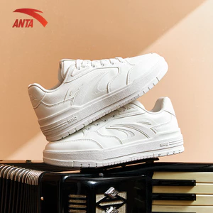 Anta Giày sneaker thể thao siêu nhẹ dành cho nữ, Giày thời trang full trắng 1225D8066