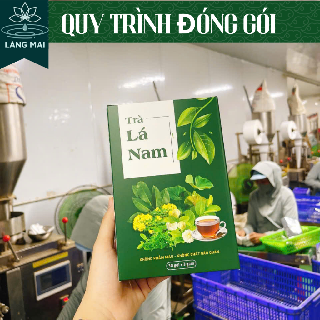 Trà Lá Nam - Làng Mai - 10 Vị Thảo Dược Lấy Lại vóc dáng thon gọn,  Dễ Uống, 30 Túi