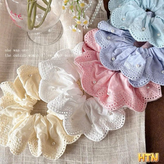 Scrunchies buộc tóc nơ tiểu thư cỡ lớn phong cách vintage