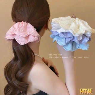 Scrunchies buộc tóc nơ tiểu thư cỡ lớn phong cách vintage