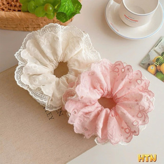 Scrunchies buộc tóc nơ tiểu thư cỡ lớn phong cách vintage