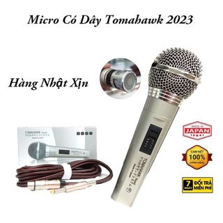 Micro Karaoke Có Dây Tomahawk Cao Cấp Thu Âm Nhạy, Trong Tiếng Mic Cho Dàn Karaoke