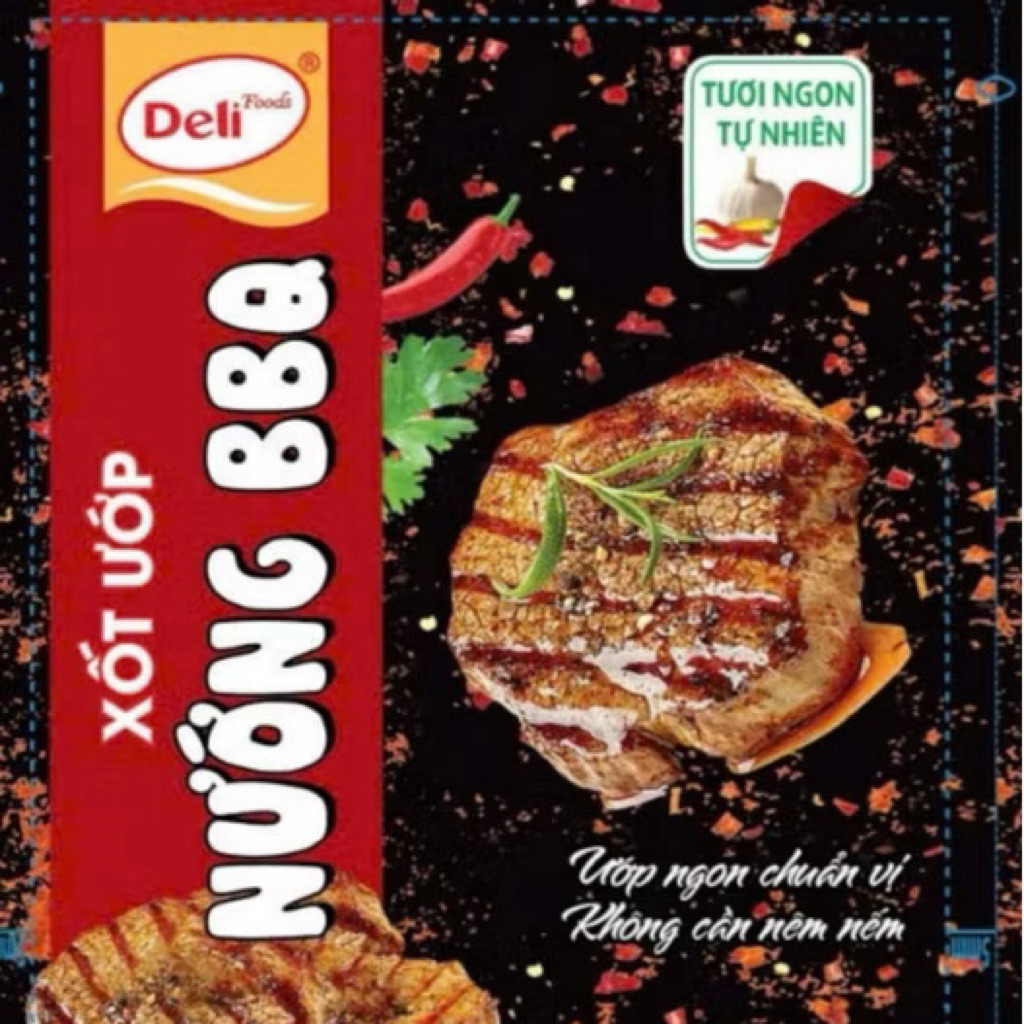 Combo Nướng Sính Ngoại Deli Foods – Xốt BBQ, Xốt Ướp Thịt Nướng, Xốt Ướp Xá Xíu & Xốt Chấm Thịt