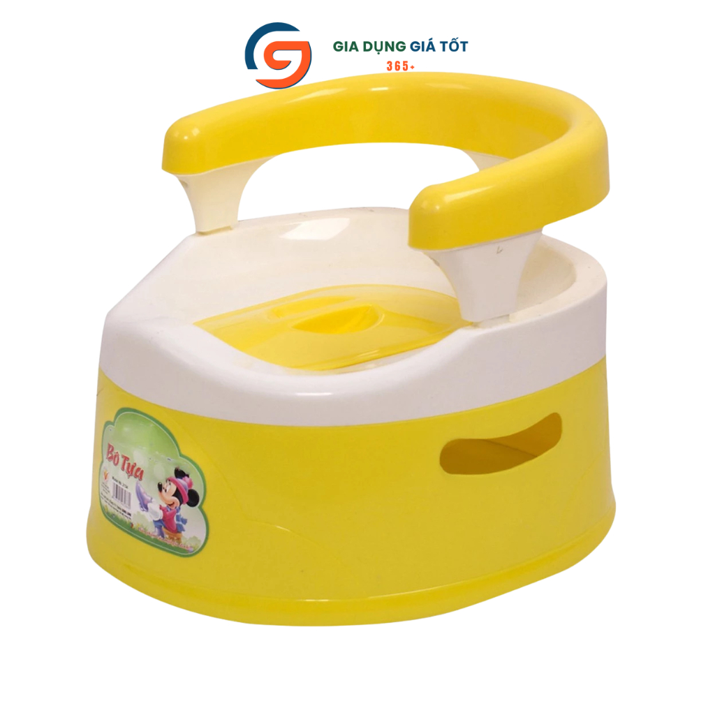 Bô vệ sinh cho bé tựa lưng có nắp đậy - ghế bô nhựa tập đi vệ sinh từ 12 tháng tuổi