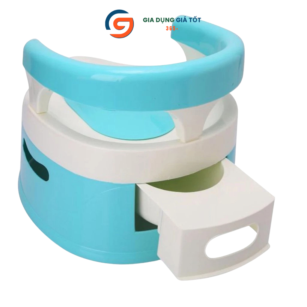 Bô vệ sinh cho bé tựa lưng có nắp đậy - ghế bô nhựa tập đi vệ sinh từ 12 tháng tuổi