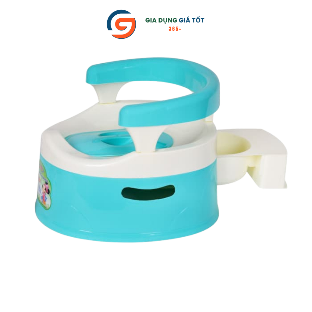 Bô vệ sinh cho bé tựa lưng có nắp đậy - ghế bô nhựa tập đi vệ sinh từ 12 tháng tuổi