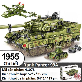 [1955 Mảnh] Bộ Đồ Chơi lắp Ráp Xe Tăng Chiến Đấu, Xe Bọc Thép Tank PANZER CORPS Tại BOBO