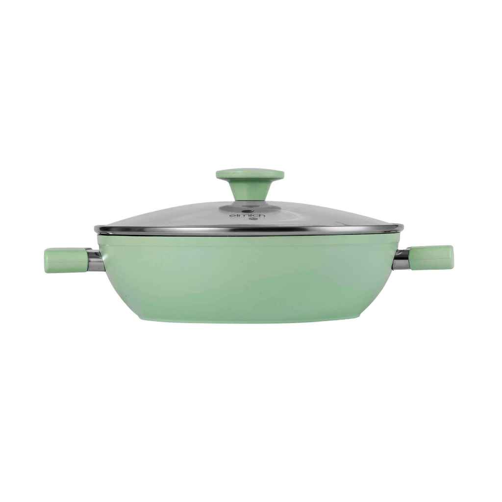 Nồi lẩu/ chảo lẩu xào chống dính vân đá Elmich El-5553GY28 size 28cm