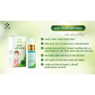 Tinh Chất Sạch Hôi Nách Dr.Cell  – Khử Mùi, Giảm Mồ Hôi, Khô Thoáng, Không Thâm Da (10ml x 2 chai)