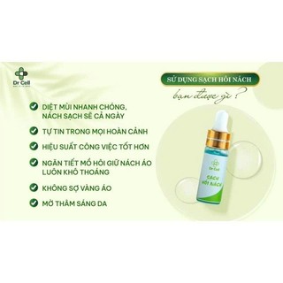 Tinh Chất Sạch Hôi Nách Dr.Cell  – Khử Mùi, Giảm Mồ Hôi, Khô Thoáng, Không Thâm Da (10ml x 2 chai)