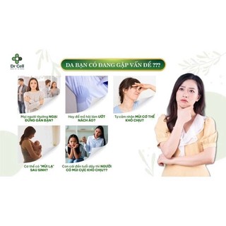 Tinh Chất Sạch Hôi Nách Dr.Cell  – Khử Mùi, Giảm Mồ Hôi, Khô Thoáng, Không Thâm Da (10ml x 2 chai)