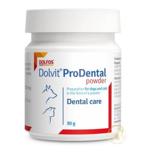 Bột Trộn Vào Thức Ăn, Giảm Hôi Miệng & Cao Răng Cho Chó Mèo - Dolvit ProDental Powder 30g | Châu Âu