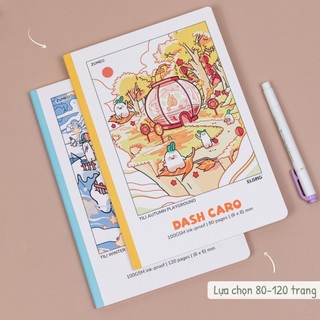 KLONG - Vở Dash Caro (6 x 6) mm May Dán Gáy Tili Seasonal Playground B5 80 Trang 100/76; MS 209