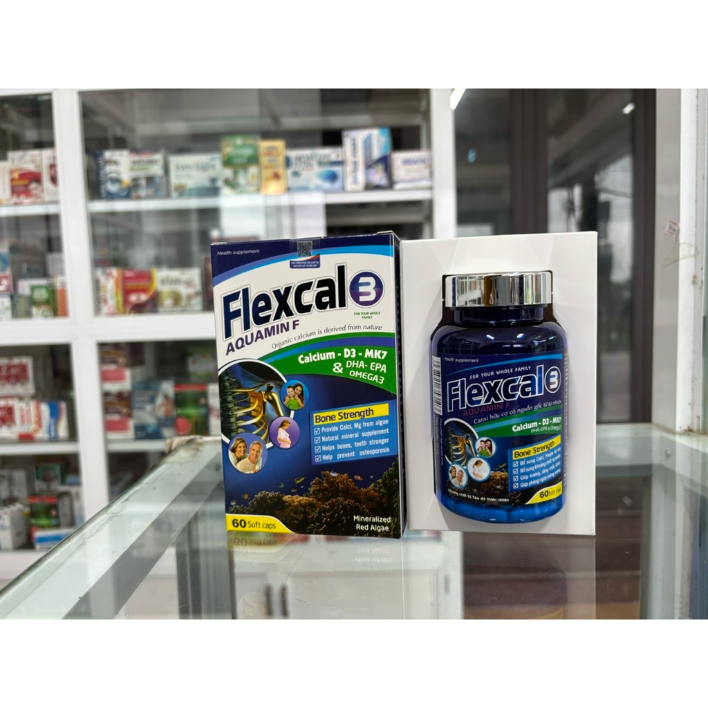 Viên uống bổ sung Canxi Flexcal Aquamin F – Calcium, Vitamin D3, MK7 ...