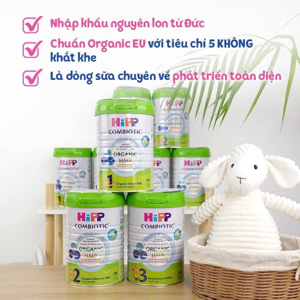 Sữa HiPP Organic Combiotic Số 1 800g Cho Bé 0-6 Tháng Nhập Khẩu Đức Chính Hãng