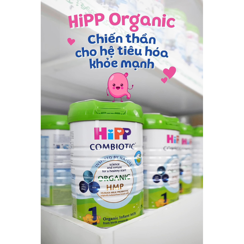 Sữa HiPP Organic Combiotic Số 1 800g Cho Bé 0-6 Tháng Nhập Khẩu Đức Chính Hãng