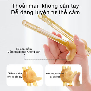 Youkebei đũa tập ăn cho bé 1-6 tuổi đũa cho bé Đũa tập ăn xỏ ngón cho bé tập gắp đũa ăn cơm cute đũa dễ thương đũa cute