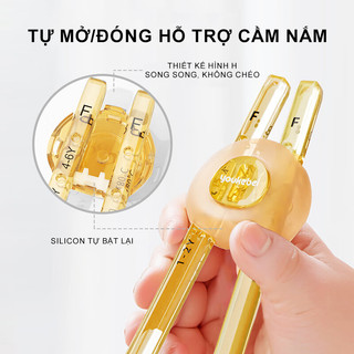 Youkebei đũa tập ăn cho bé 1-6 tuổi đũa cho bé Đũa tập ăn xỏ ngón cho bé tập gắp đũa ăn cơm cute đũa dễ thương đũa cute