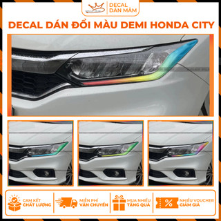 Decal dán đổi màu demi Honda City 2017-2020 (1 cặp) - Decal PVC 3 lớp cao cấp không thấm nước, không phai màu.
