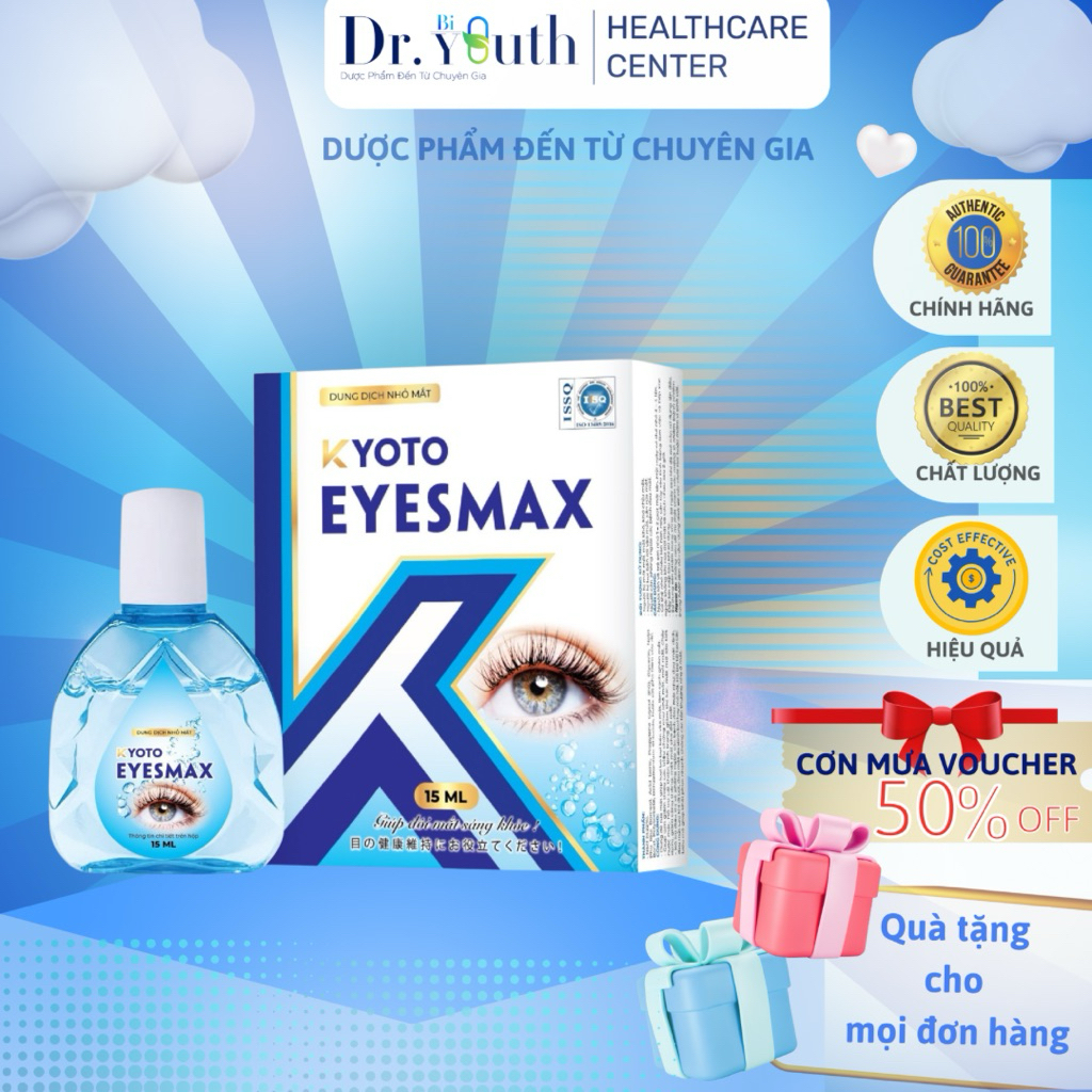 DUNG DỊCH NHỎ MẮT KYOTO EYESMAX Giúp dưỡng ẩm, tăng độ nhầy dịch nước mắt
