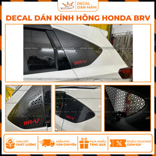 Decal dán kính hong Honda BRV, calang phản quang 3M cắt sẵn, chất liệu decal cao cấp đen mờ không để lại keo