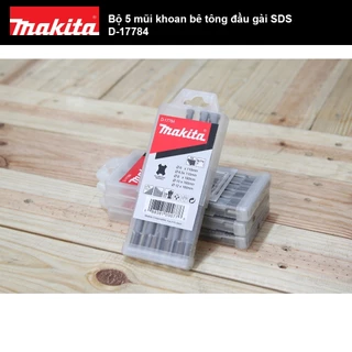 Bộ 5 mũi khoan bê tông đầu gài SDS Makita D-17784 (Mũi khoan từ 6-12mm)