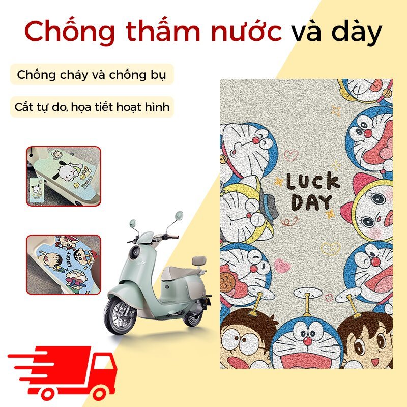 Có thể cắt thảm lót sàn xe máy điện thảm đa năng hoạt hình thảm lót sàn xe điện gia đình