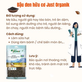Đậu Đen Hữu Cơ Ấn Độ Just Organik Black Bean