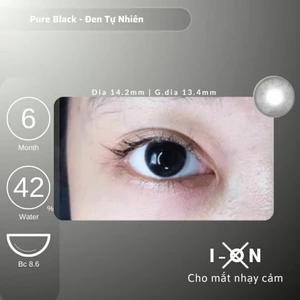 Kính Áp Tròng Pure Black | Lens Đen tự nhiên | Emma Lens