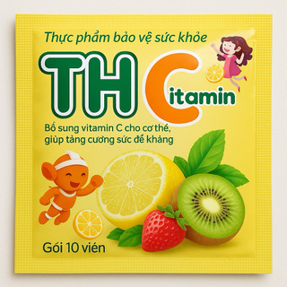 Viên ngậm Vitamin C TH C (Hộp 35 gói x 10 viên) – Bổ sung Vitamin C, giúp tăng cường sức đề kháng