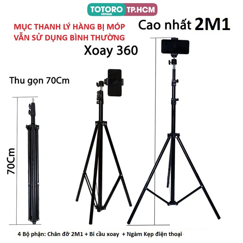 THANH LÝ Chân đế đỡ điện thoại Quay Video Livestream Tripod 3 chân TLS ...