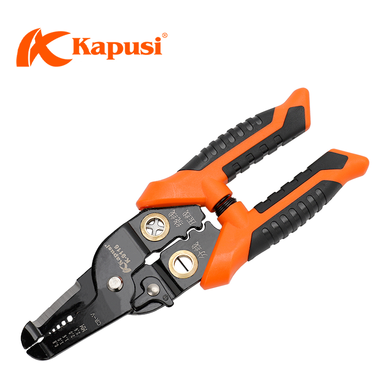 Kìm Tuốt Dây Điện Có Lò Xo Kapusi 7.5 Inch | Kìm Cắt, Kìm Tuốt, Kìm Bấm Đa Năng - k9120