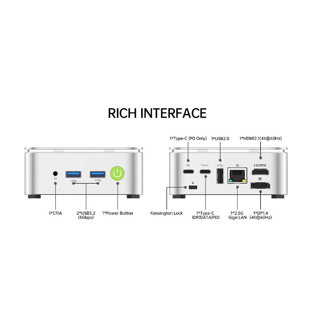 Mini PC GMKtec NUCBOX G10 | DDR4 NVMe | Ryzen 5 3500U | 3 màn hình | 2.5Gb LAN | Máy bàn nhỏ gọn | BigBuy360 - bigbuy360.vn
