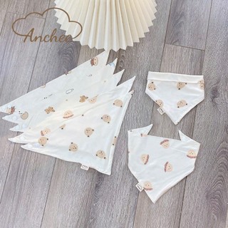 Sét 5 Yếm Tam Giác Anchee cho bé Chất Petit Có Cúc Bấm Cho Bé ( freesize 0M - 2 tuổi)