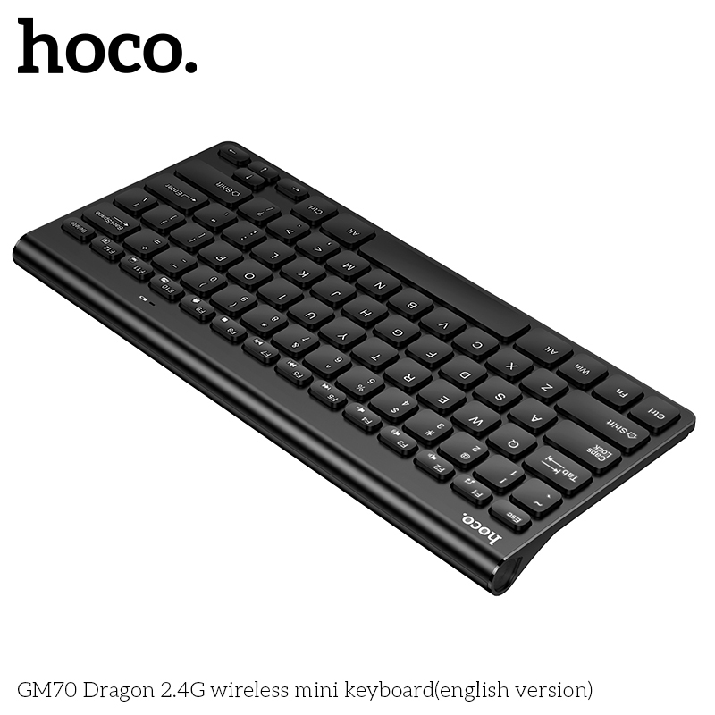 Bàn phím mini không dây Hoco GM70 kết nối 2.4G nhỏ gọn, tiện lợi | BigBuy360 - bigbuy360.vn