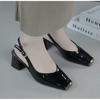 Giày Sandal gót vuông cao 5P và 7P chống trầy và chống xước cực bền Giày Bánh Bèo mã SandalRosiechongtray