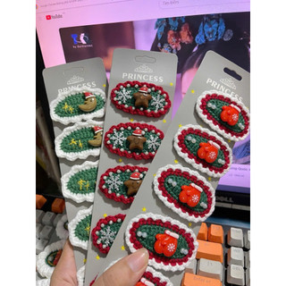 KẸP tóc móc len NOEL cho bé
