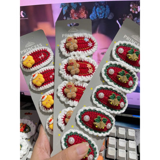 KẸP tóc móc len NOEL cho bé