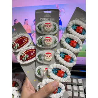 KẸP tóc móc len NOEL cho bé