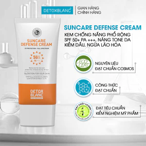 Kem chống nắng phổ rộng SPF 50+ PA +++ DETOX BLANC SUNCARE DEFENSE CREAM 70 ml